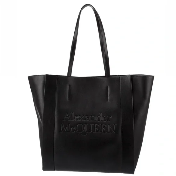 Alexander McQueen Leather Signature Shopper Tote Bag Purse 💕for Sasha - Picture 1 of 16